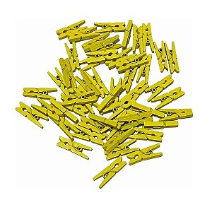 Mini Pregador Amarelo 2,5cm 50un - Art Lille