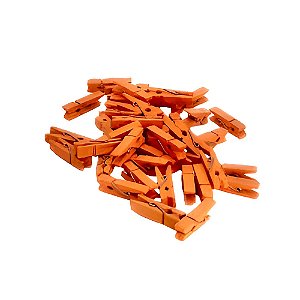 Mini Pregador Laranja 2,5cm 50un - Art Lille