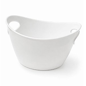 Cachepot Oval Branco - Oldaniplast