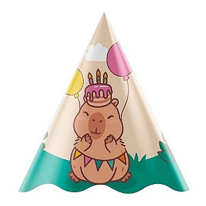 Chapéu Aniversário Capivara 8un - Regina