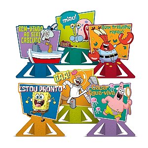Decoração de Mesa Bob Esponja 6un - Regina