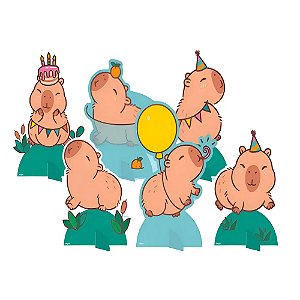 Decoração de Mesa Capivara 6un - Regina