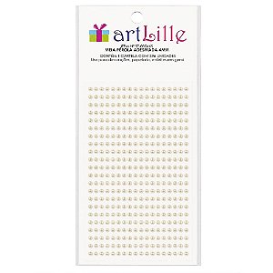 Meia Pérola Adesiva 4mm 396un Creme - Artlille