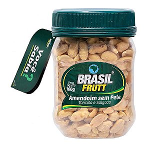 Amendoim Sem Pele Torrado e Salgado 160g - Brsil Frutt