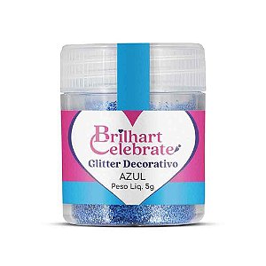 Glitter Para Decoração Azul 5g - Brilhart