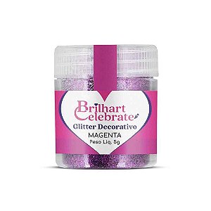 Glitter Para Decoração Magenta 5g - Brilhart