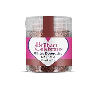 Glitter Para Decoração Marsala 5g - Brilhart
