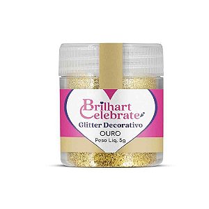 Glitter Para Decoração Ouro 5g - Brilhart