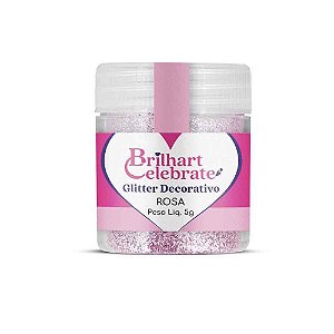 Glitter Para Decoração Rosa 5g - Brilhart