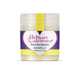 Pó Para Decoração Cintilante Amarelo 5g - Brilhart