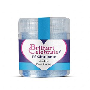 Pó Para Decoração Cintilante Azul 5g - Brilhart