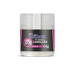 Pó Para Decoração Camaleão Rosa 4g - Brilhart