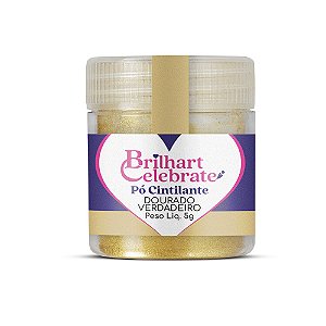 Pó Para Decoração Metálico Dourado Verdadeiro 5g - Brilhart