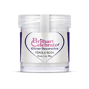 Glitter Para Decoração Premium Pérola Rosa 30g - Brilhart