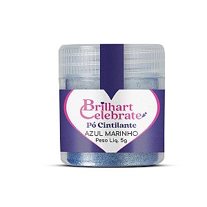 Pó Para Decoração Cintilante Azul Marinho 5g - Brilhart
