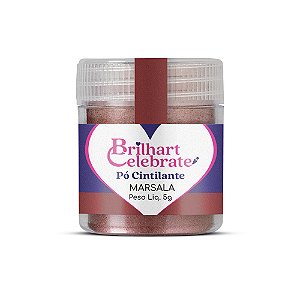 Pó Para Decoração Cintilante Marsala 5g - Brilhart