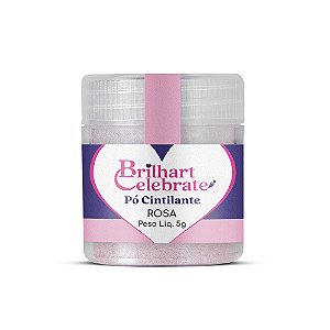 Pó Para Decoração Cintilante Rosa 5g - Brilhart