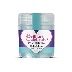 Pó Para Decoração Cintilante Turquesa 5g - Brilhart