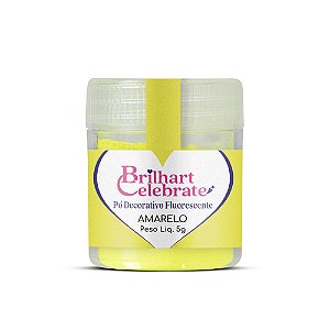Pó Para Decoração Fluorescente Amarelo 5g - Brilhart