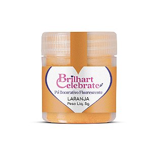 Pó Para Decoração Fluorescente Laranja 5g - Brilhart