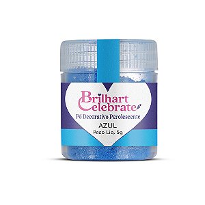Pó Para Decoração Perolescente Azul 5g - Brilhart
