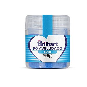Pó Para Decoração Aveludado Azul 5g - Brilhart