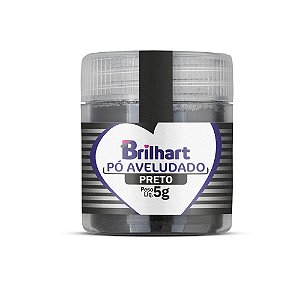 Pó Para Decoração Aveludado Preto 5g - Brilhart