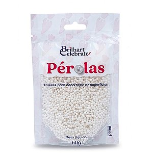 Pérola Cintilante Branca Mini 50g - Brilhart