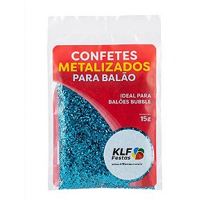 Confete Metalizado Azul Turquesa 0,1cm 15g - KLF