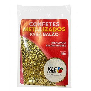 Confete Metalizado Dourado 0,1cm 15g - KLF