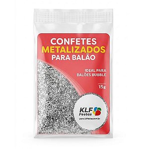 Confete Metalizado Prata 0,1cm 15g - KLF