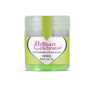 Pó Para Decoração Fluorescente Verde 5g - Brilhart
