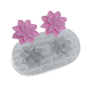 Molde de Silicone Par de Flor Revna 697 - Flexarte