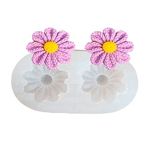 Molde de Silicone Dupla de Flores de Crochê Luella 1016 - Flexarte