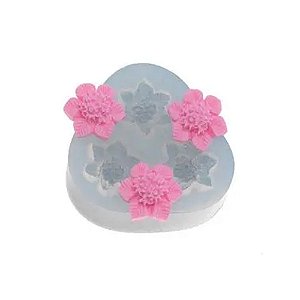 Molde de Silicone Trio de Florzinhas 305 - Flexarte