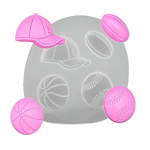Molde de Silicone Bolas e Boné 215 - Flexarte