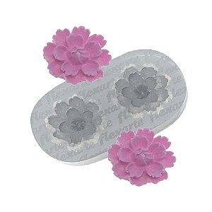 Molde de Silicone Par de Flor Kirbhy 695 - Flexarte