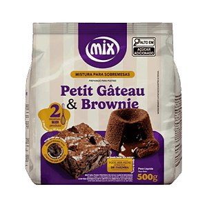 Mistura Para Brownie e Petit Gateau 500g - Mix