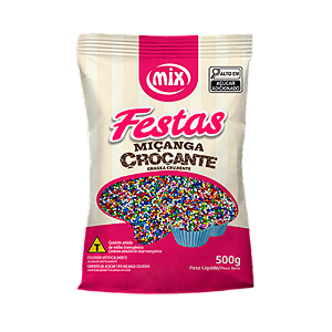 Confeito Miçanga Colorido 500g - Mix