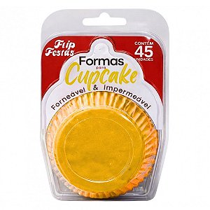 Forma Cupcake Amarelo 45un - Flip