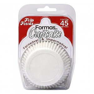 Forma Cupcake Branco 45un - Flip