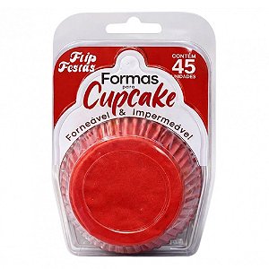 Forma Cupcake Vermelho 45un - Flip