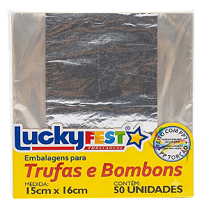 Embalagem Trufa Incolor 15x16cm 50un - Lucky Fest