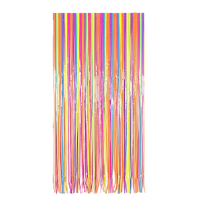 Cortina Metalizada Mixcolor Neon 1x2m - Partiu Festa