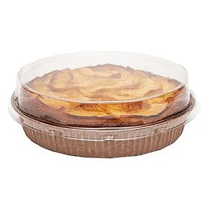 Forma Pie Impermeável Ecopack Marrom Com Tampa 18x3cm 5un - Ultrafest