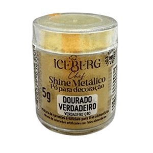 Pó Para Decoração Metálico Dourado Verdadeiro 5g - Iceberg