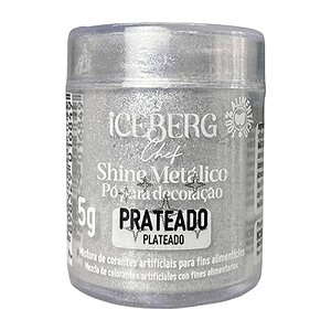 Pó Para Decoração Metálico Prateado 5g - Iceberg