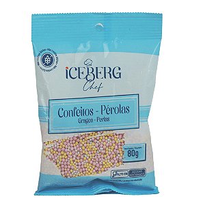 Confeito Perolado Colorido 80g - Iceberg