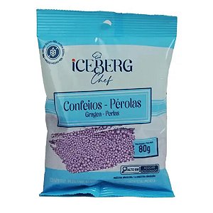 Confeito Perolado Lilás 80g - Iceberg