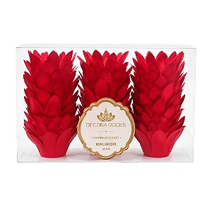 Forminha Mini Madri Vermelho 30un - Decora Doces
